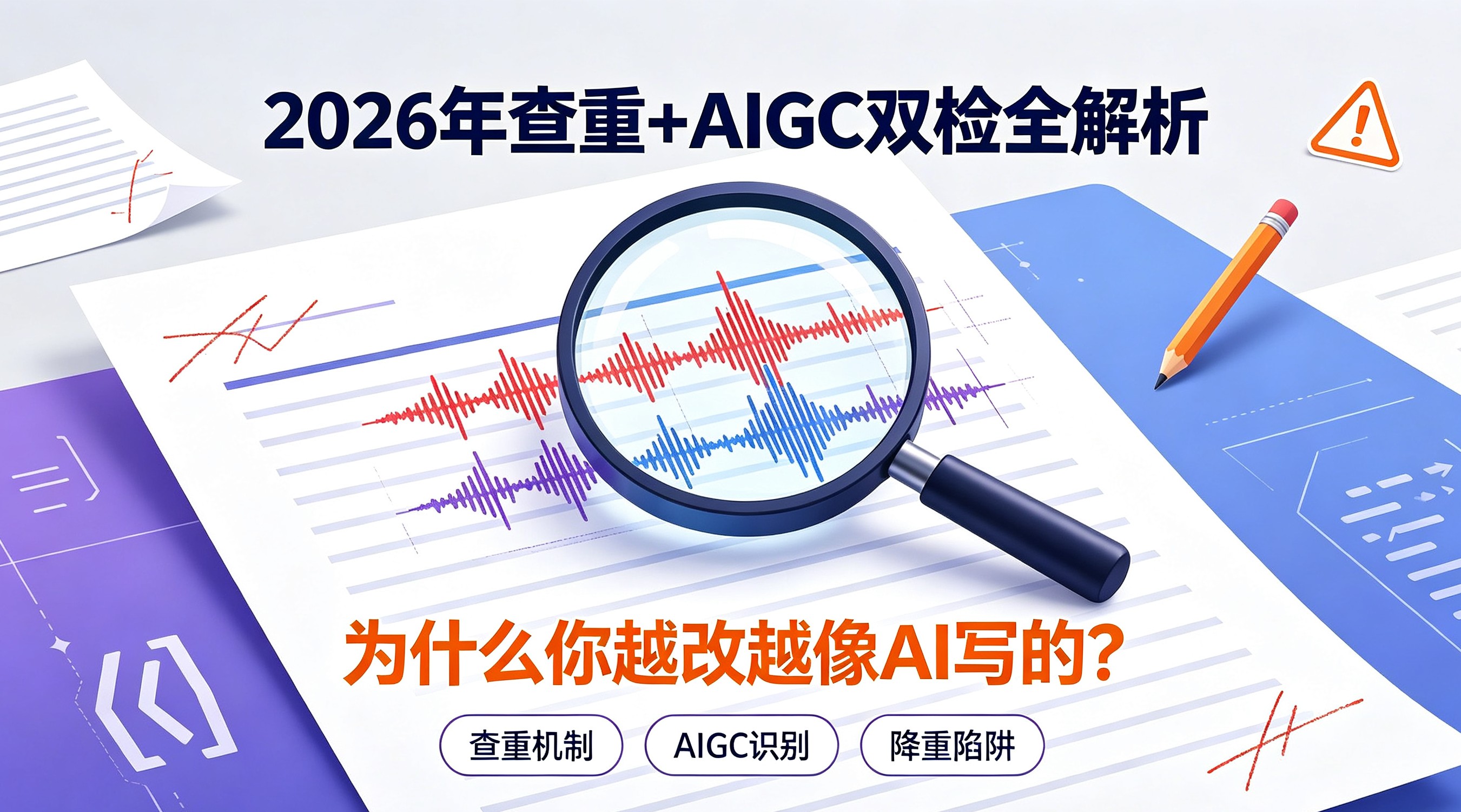 2026年查重+AIGC双检全解析:为什么你越改越像AI写的?