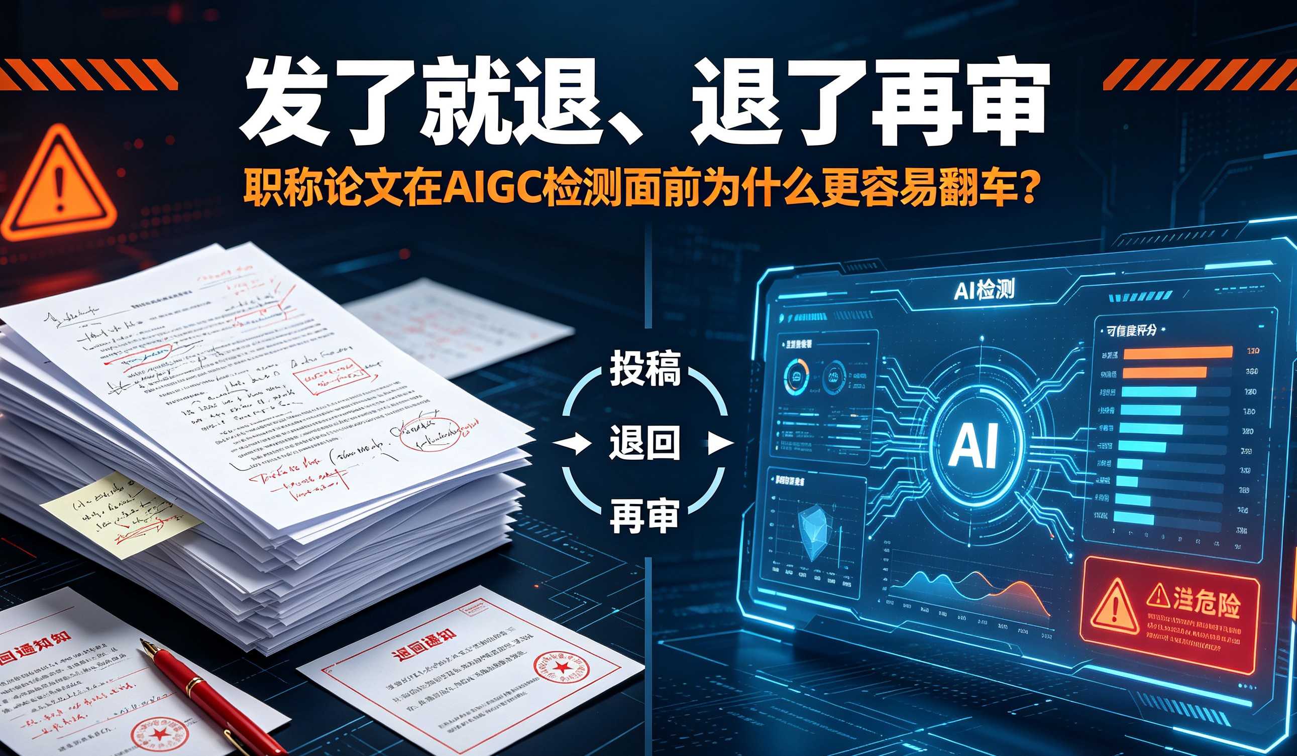 发了就退、退了再审:职称论文在AIGC检测面前为什么更容易翻车?